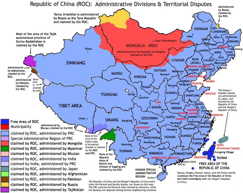 Populations of China Compared to Countries roc administrative and claims